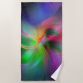 Vuurwerk van kleuren - koele fractaal strandlaken (Voorkant)