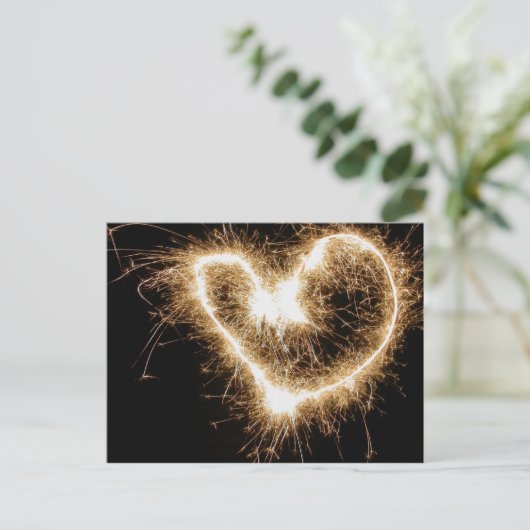 Vuurwerk van Liefde Briefkaart (Staand voorkant)