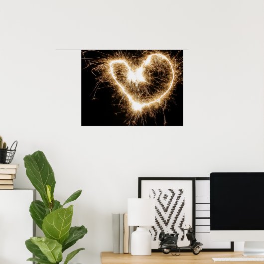 Vuurwerk van Liefde Poster (Thuiskantoor)