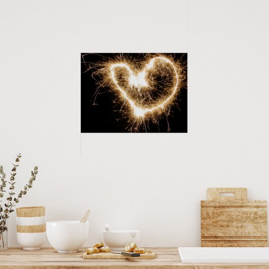 Vuurwerk van Liefde Poster (Keuken)