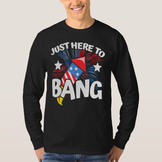 Vuurwerk van Meme in juli hier om te bang T-shirt (Voorkant)