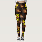 Vuurwerk van Star Formation Yellow | Leggings (Voorkant)