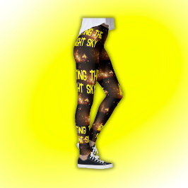Vuurwerk van Star Formation Yellow | Leggings