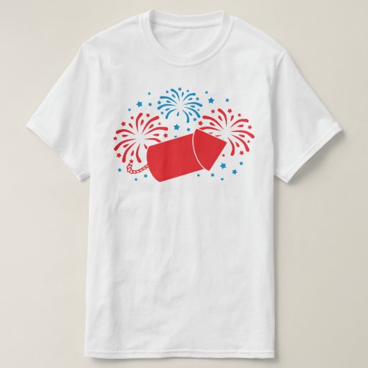 Vuurwerk van vierde juli t-shirt (Design voorkant)