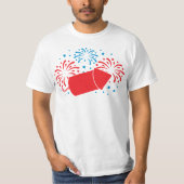 Vuurwerk van vierde juli t-shirt (Voorkant)