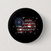 Vuurwerk Verenigde Staten van juli Ronde Button 5,7 Cm (Voorkant)