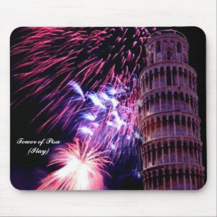 Vuurwerk Verlichtingstoren van Pisa Mousepad Muismat