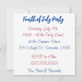 Vuurwerk | Vier juli Onafhankelijkheidsdag  Kaart (Achterkant)