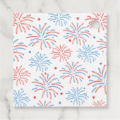 Vuurwerk Vier Juli Verjaardag Bedankjes Labels (Achterkant)
