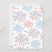 Vuurwerk Vier Juli Verjaardag Kaart (Achterkant)