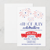 Vuurwerk Vierde juli feest Kaart (Voorkant / Achterkant)