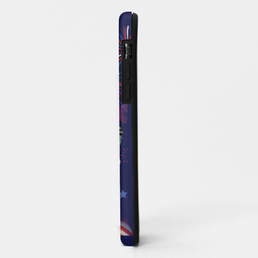 vuurwerk vierde juli met het vrijheidsbeeld Case-Mate iPhone case (Achterkant/links)