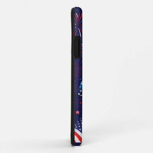 vuurwerk vierde juli met het vrijheidsbeeld Case-Mate iPhone case (Achterkant/rechts)