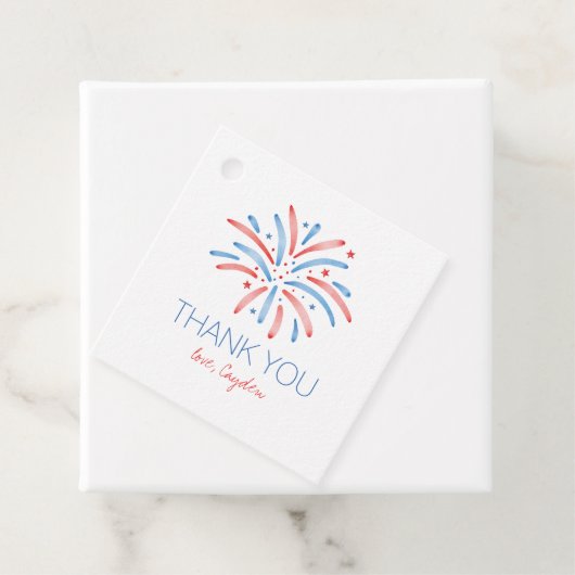 Vuurwerk Vierde juli Verjaardag Bedankjes Labels (In situ)