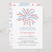 Vuurwerk Vierde juli Verjaardag Kaart (Voorkant / Achterkant)