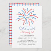 Vuurwerk Vierde juli Verjaardag Kaart (Voorkant / Achterkant)