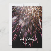 Vuurwerk vierde uitnodiging van juli (Voorkant)