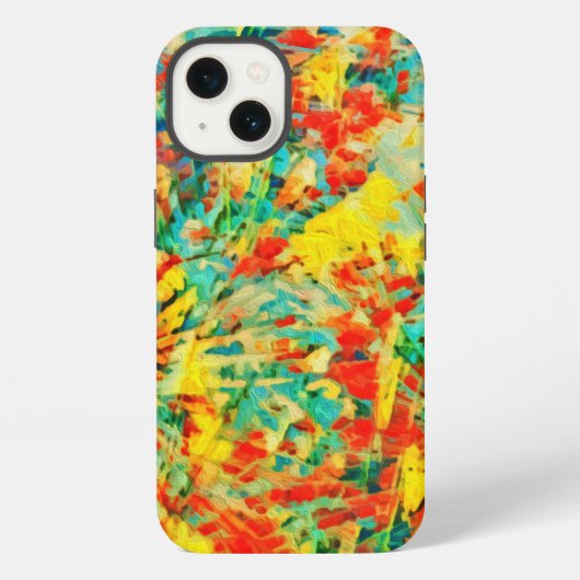 Vuurwerk Viering Kunst Abstract Regenboog iPhone Hoesje (Achterkant)