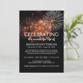 Vuurwerk viering van het leven | begrafenis kaart (Staand voorkant)