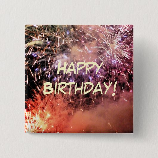VUURWERK VIERKANTE BUTTON 5,1 CM (Voorkant)