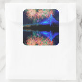 Vuurwerk Vierkante Sticker (Tas)