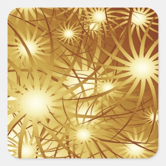 Vuurwerk Vierkante Sticker (Voorkant)