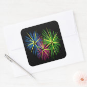 VUURWERK VIERKANTE STICKER (Envelop)