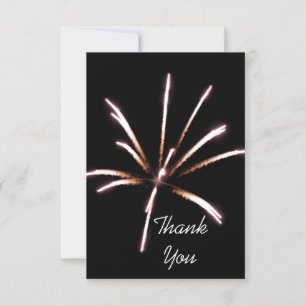 Vuurwerk vlakke Dank u Noteer Kaart