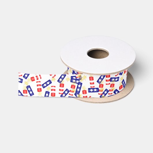 Vuurwerk voor 4 juli satijnen lint (Spoel)