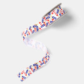 Vuurwerk voor 4 juli satijnen lint (Achterkant)
