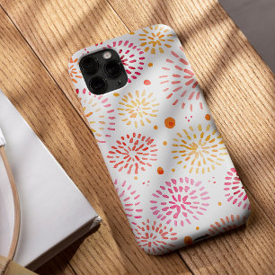 Vuurwerk voor de waterverf van koffie in geel en o Case-Mate iPhone case