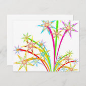 Vuurwerk voor geviering kaart (Voorkant / Achterkant)