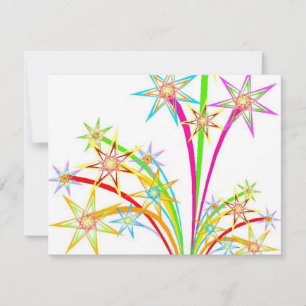 Vuurwerk voor geviering kaart