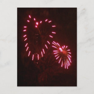 vuurwerk voor harten briefkaart