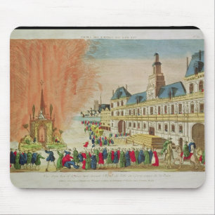 Vuurwerk voor het Hotel de Ville in Parijs Muismat