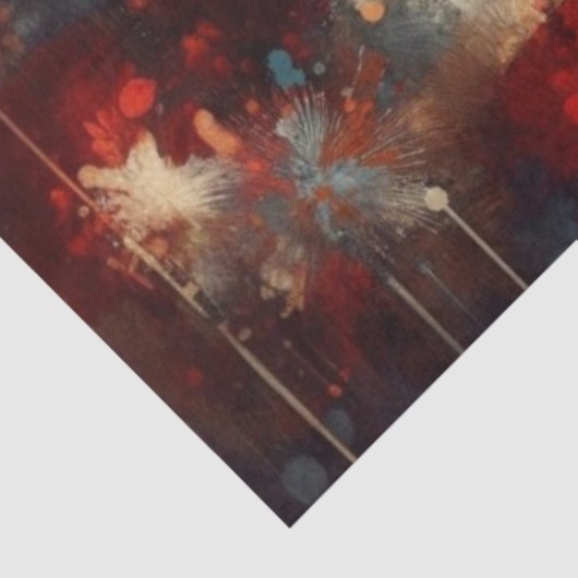 Vuurwerk Vrijheid Patriottische Adelaar Decoupage Tissuepapier (Detail)