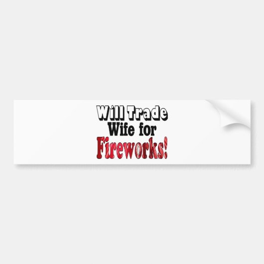 Vuurwerk Vrouw Ruil Bumpersticker (Voorkant)