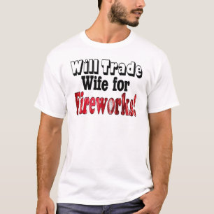 Vuurwerk Vrouw Ruilen T-shirt