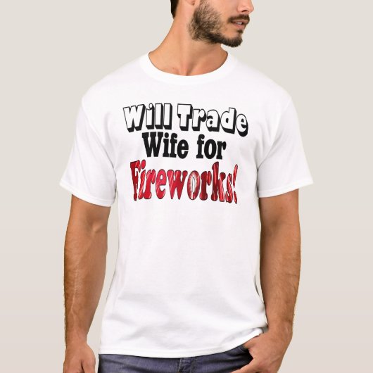 Vuurwerk Vrouw Ruilen T-shirt (Voorkant)