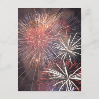 Vuurwerk Vuur Feest Hemel Nacht Kleurrijke Lichten Uitnodiging Briefkaart