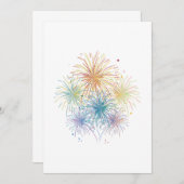 Vuurwerk Vuurpijl Pyrotechnicus Nieuwjaarsgeschenk Kaart (Voorkant / Achterkant)