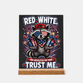 Vuurwerk Wasbeer 4 juli Acryl Bord (Voorkant)
