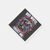Vuurwerk Wasbeer 4 juli servet (Hoek)
