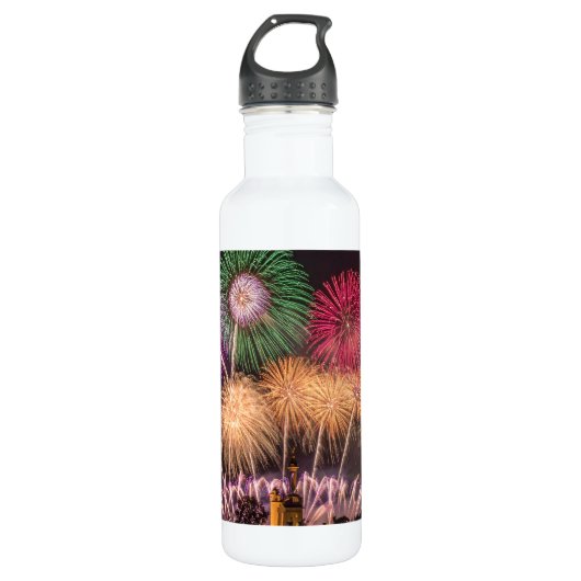vuurwerk waterfles  (Voorkant)