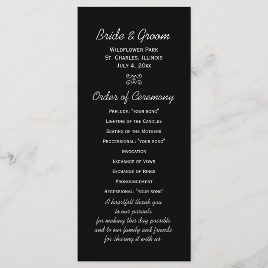 Vuurwerk Weddenschap Programmakaart (Voorkant)