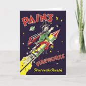  Vuurwerk Wenskaart 4 juli Kaart (Voorkant)