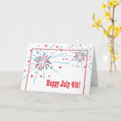 Vuurwerk Wenskaart van 4 juli Kaart (Gele Bloem)