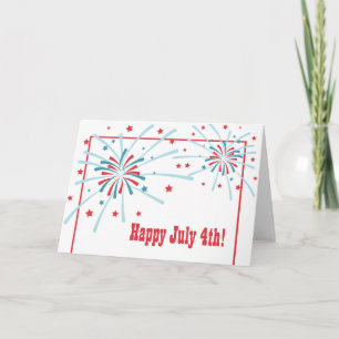 Vuurwerk Wenskaart van 4 juli Kaart