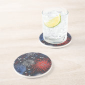 Vuurwerk Zandsteen Onderzetter (Zijkant)