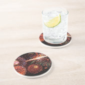 Vuurwerk Zandsteen Onderzetter (Zijkant)